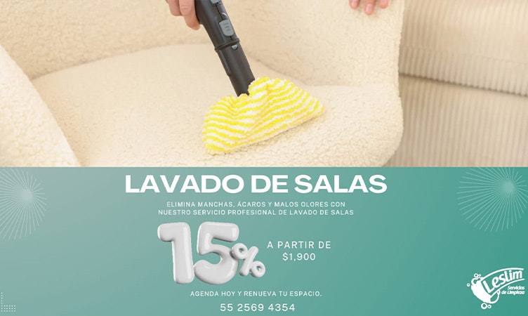 LESLIM - 15% de descuento en Lavado de Salas